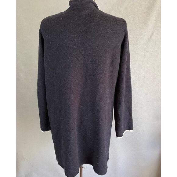 Premise Womens Medium Navy Blue Open Front Cardigan Sweater Pockets Blend - Picture 8 of 10